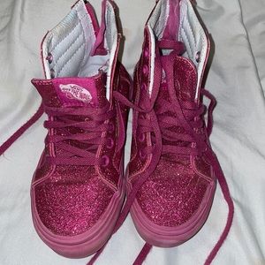 Pink glitter girls vans